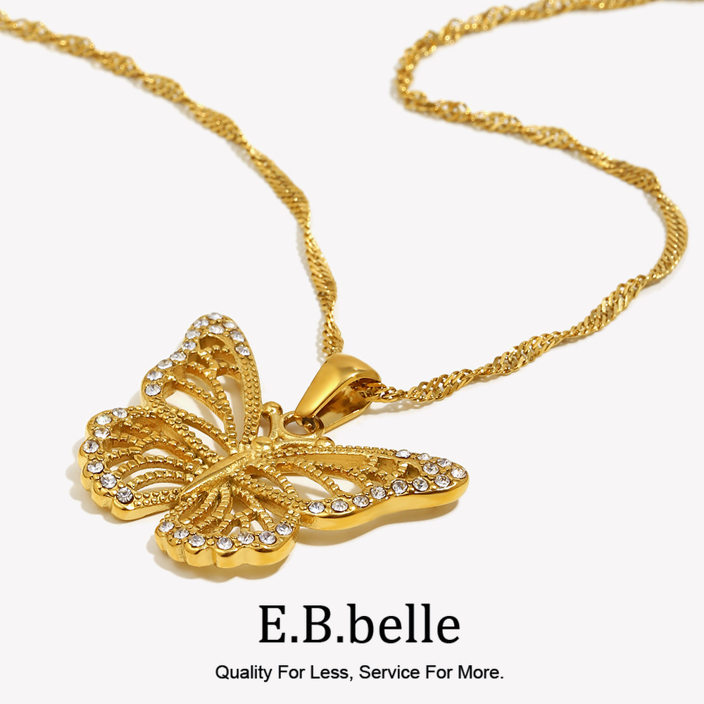 Butterfly Clasp Deployant - E.B.belle joyería de acero inoxidable chapado