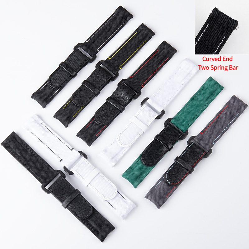 Correa de reloj de tela de nai - Curved Spring Bar reseña y precio