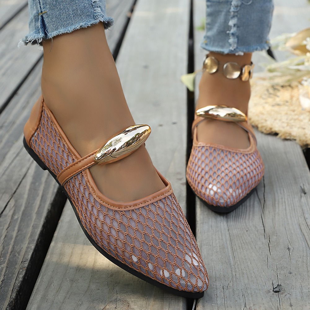 Zapatos Planos de Mujer Tipo M - Mesh Strap Metal reseña y precio