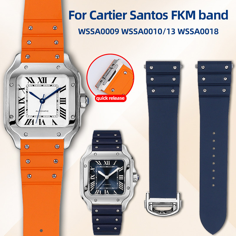 Correa de caucho fluorado Prem - Cartier Watch Santos reseña y precio