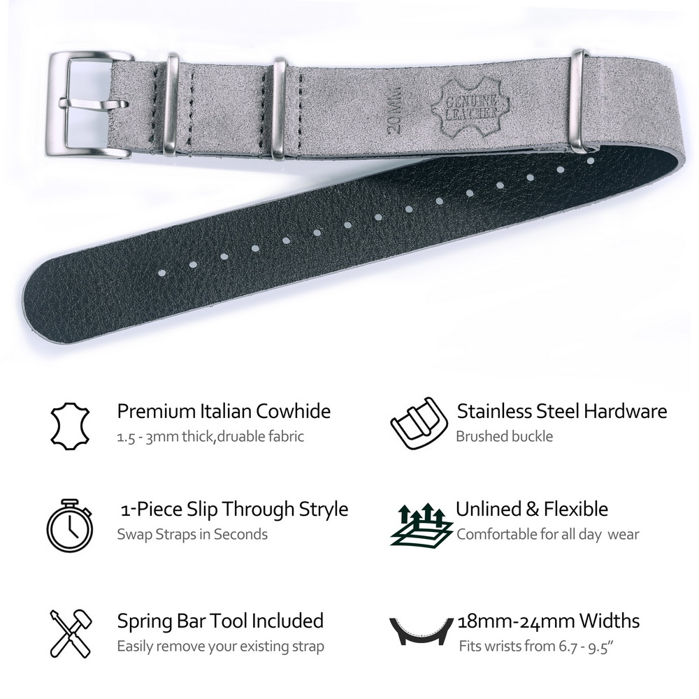 HEMSUT-Correa de reloj de cuer - Tropic Strap Vintage reseña y precio